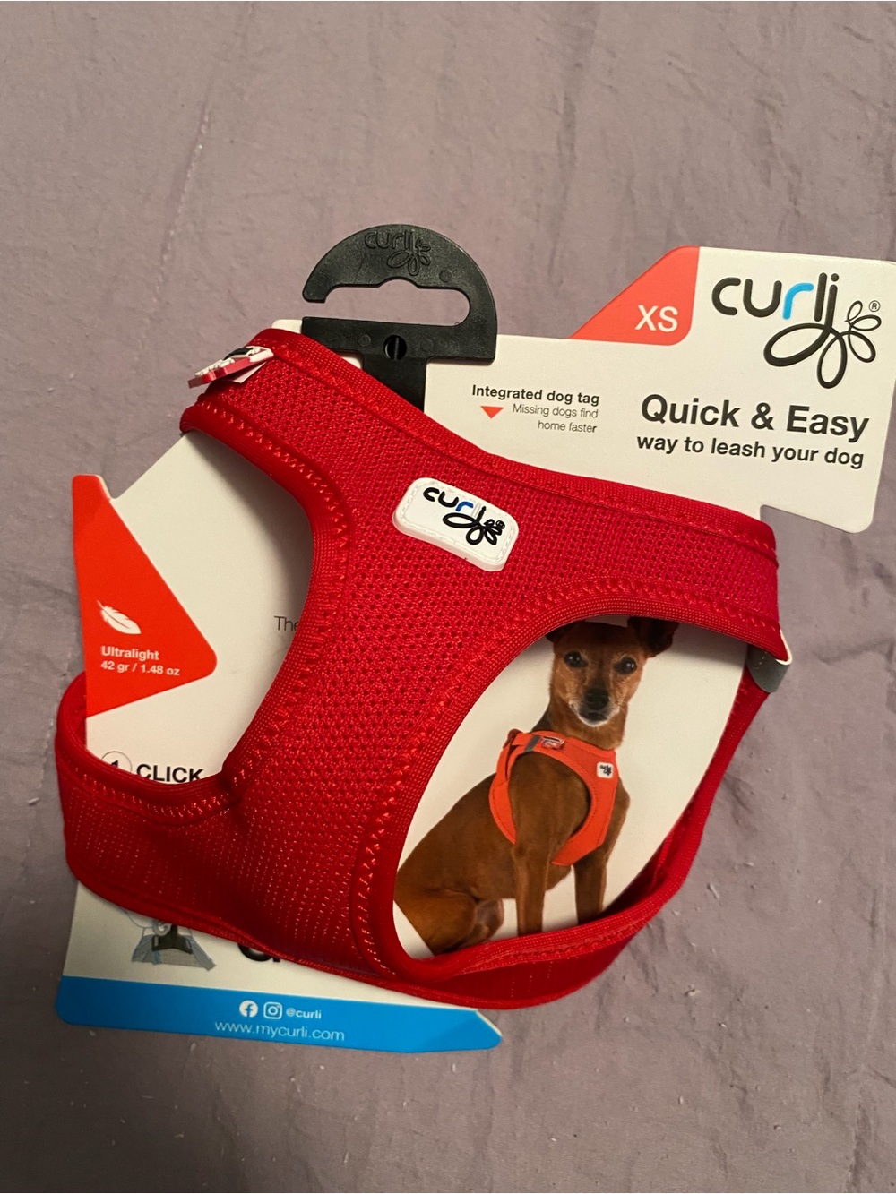 NWT XS Red Quick & Easy Dog Harness